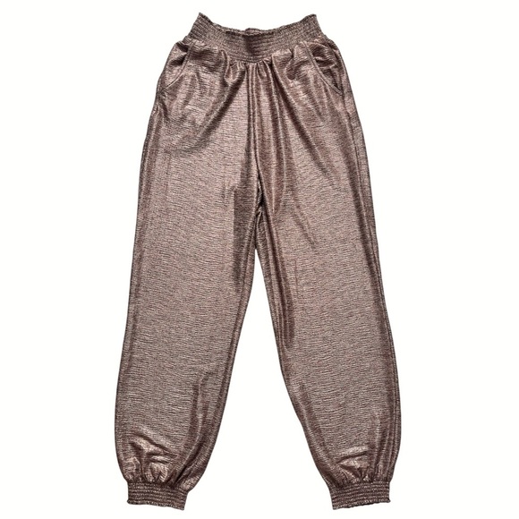 ANTHROPOLOGIE Melora Metallic Joggers -Size XS - Picture 3 of 7